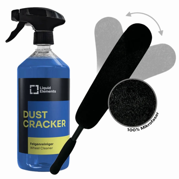 Liquid Elements Dust Cracker Felgenreiniger 1 Liter + Furby Evo XL Felgenbürste 43cm